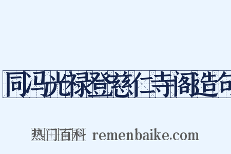 同冯光禄登慈仁寺阁造句是什么意思的图片